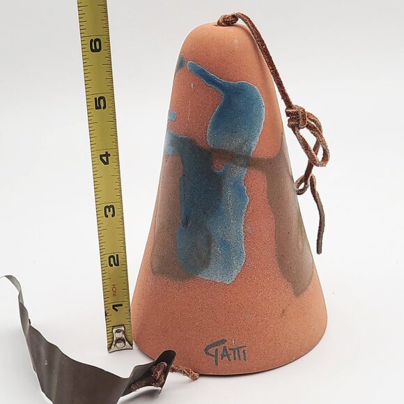 Elmer Loretta Gatti Vintage Southwestern Abstract Wind Bell Windchime Copper Tag - Picture 7 of 8